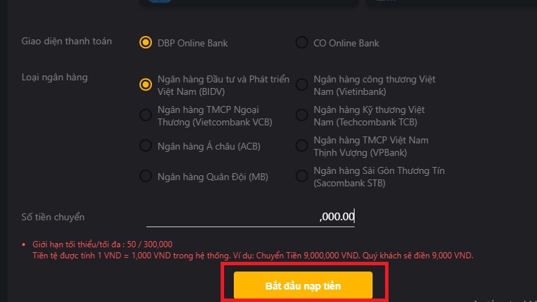 Nạp tiền Fi88